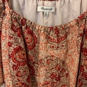 Madewell Off the Shoulder Paisley Dress
